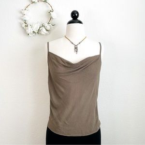 Michael Stars Latoya Cowl Neck Olive Cami Tank
